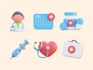 Medical & Doctor 3D Icon Pack