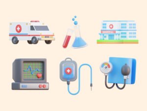 Medical & Doctor 3D Icon Pack