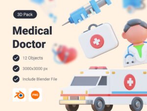 Medical & Doctor 3D Icon Pack