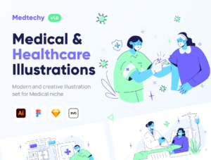 Medtechy - Medical & Healthcare Illustration Set