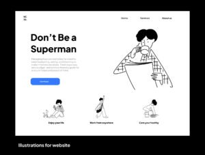 Men Club Notion Illustrations