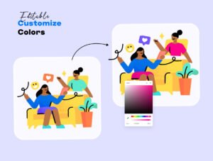 Mental Health - Brush Vector Illustration