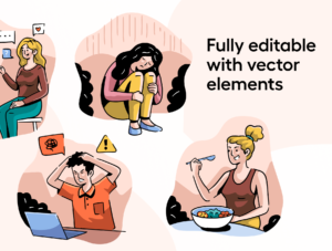 Mentally - Mental health Illustration Set