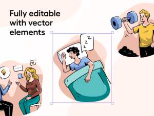 Mentally - Mental health Illustration Set