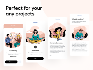 Mentally - Mental health Illustration Set