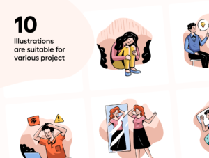Mentally - Mental health Illustration Set