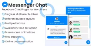 Messenger Chat Support WordPress Plugin 1.2.9 | Facebook Messenger Live Chat & Support Widget