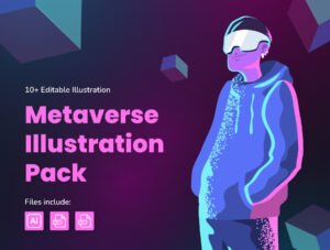 Metaverse Illustration Pack