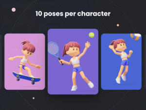 Milo & Thea: 3D Illustration Sports Pack