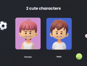 Milo & Thea: 3D Illustration Sports Pack