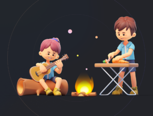 Milo & Thea: 3D Illustration Travel Pack