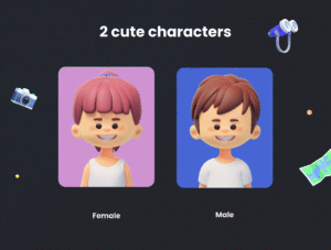 Milo & Thea: 3D Illustration Travel Pack