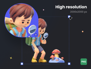 Milo & Thea: 3D Illustration Travel Pack