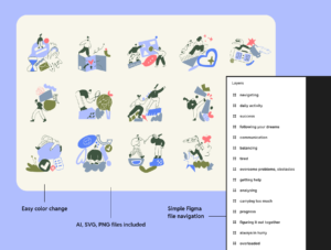 Mind Garden - Mental Health Illustrations