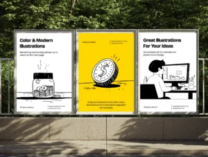 Modern Fintech Illustrations for Banking & Investment Apps