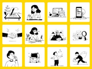 Modern Fintech Illustrations for Banking & Investment Apps