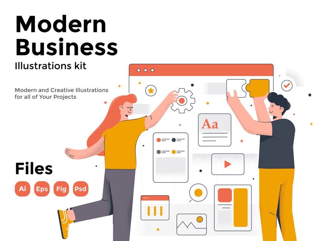 Modern Flat design People and Business concept