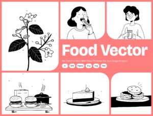 Modern Food & Beverage Illustrations for Restaurant, Menu & Delivery Apps