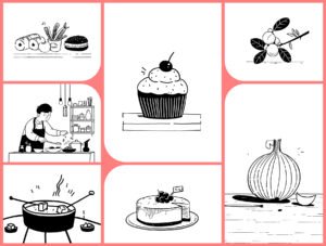 Modern Food & Beverage Illustrations for Restaurant, Menu & Delivery Apps