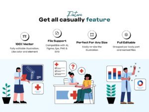 Modern Healthcare & Medical Illustration Pack