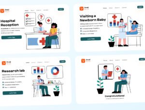 Modern Healthcare & Medical Illustration Pack