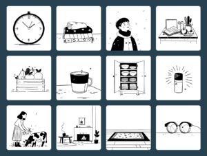 Modern Household & Everyday Objects Illustrations for Home & Lifestyle Apps