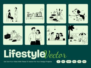 Modern Lifestyle Illustrations for Health, Travel & Everyday Living