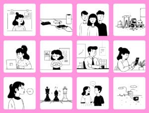 Modern Social Media UI Illustration Bundle for SaaS & Marketing