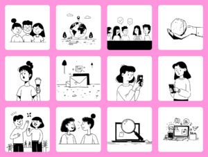 Modern Social Media UI Illustration Bundle for SaaS & Marketing