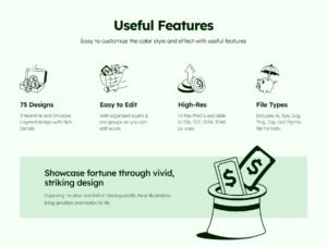 Money Drawing Illustration Set