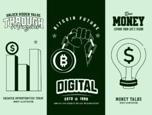 Money Drawing Illustration Set