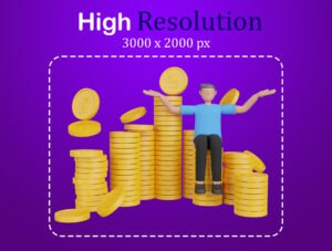 Money Saving 3D Illustration