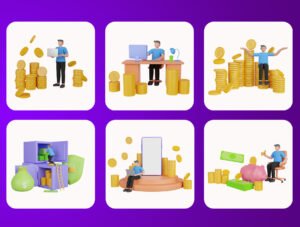 Money Saving 3D Illustration