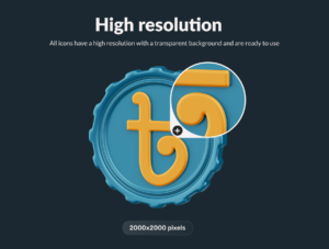 Money Signs 3D Icon Set