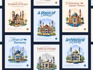 Mosque Illustration Art Set