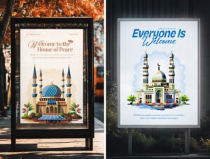 Mosque Illustration Art Set