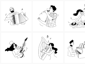 Musicy - Artist - Musician Illustrations