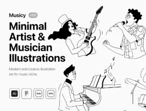 Musicy - Artist - Musician Illustrations