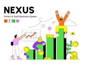 NEXUS - Premium Fintech & SaaS Illustration System
