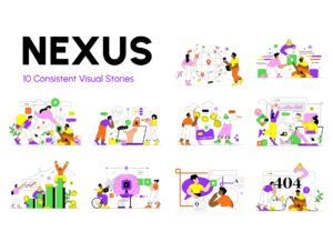 NEXUS - Premium Fintech & SaaS Illustration System