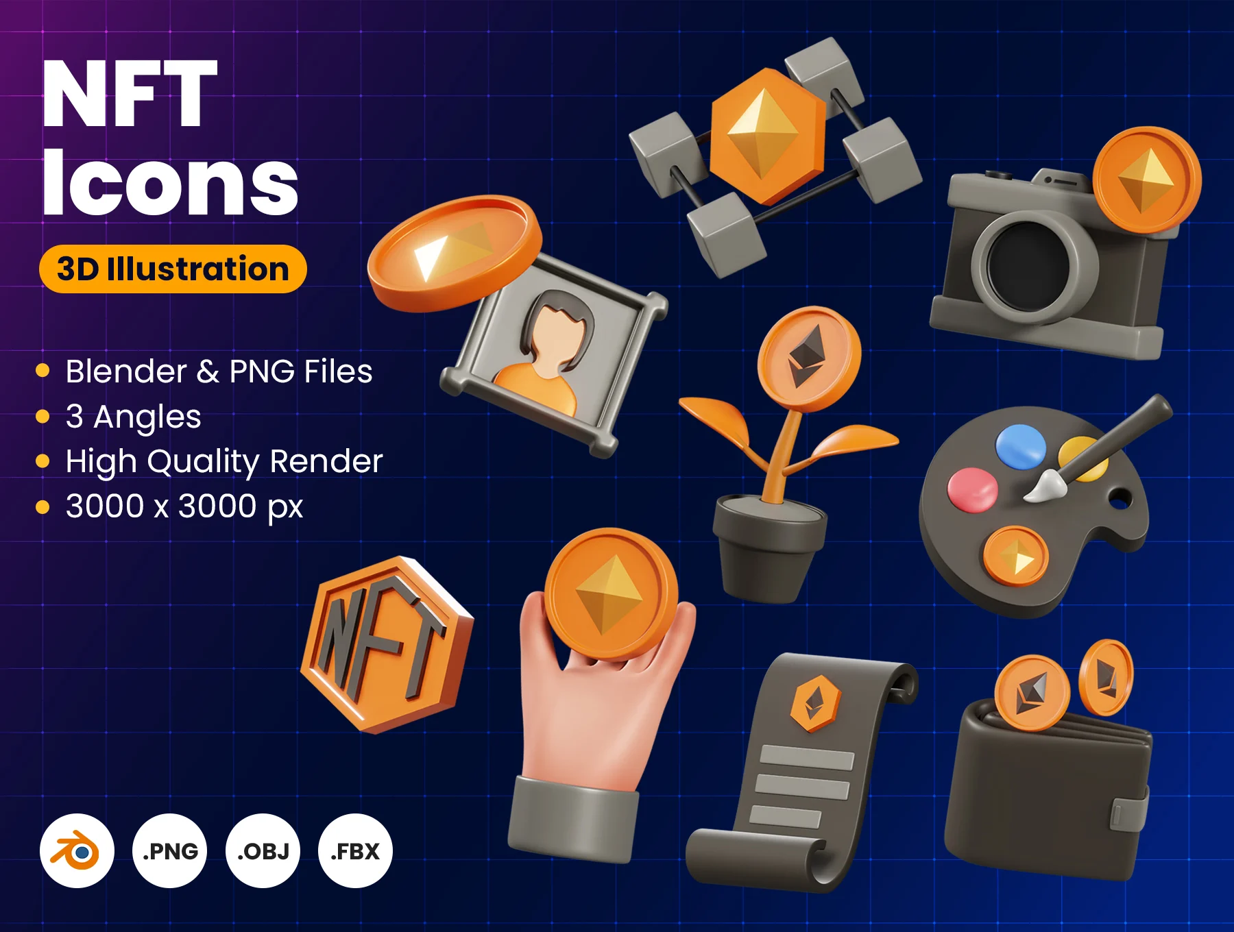 NFT 3D Icons