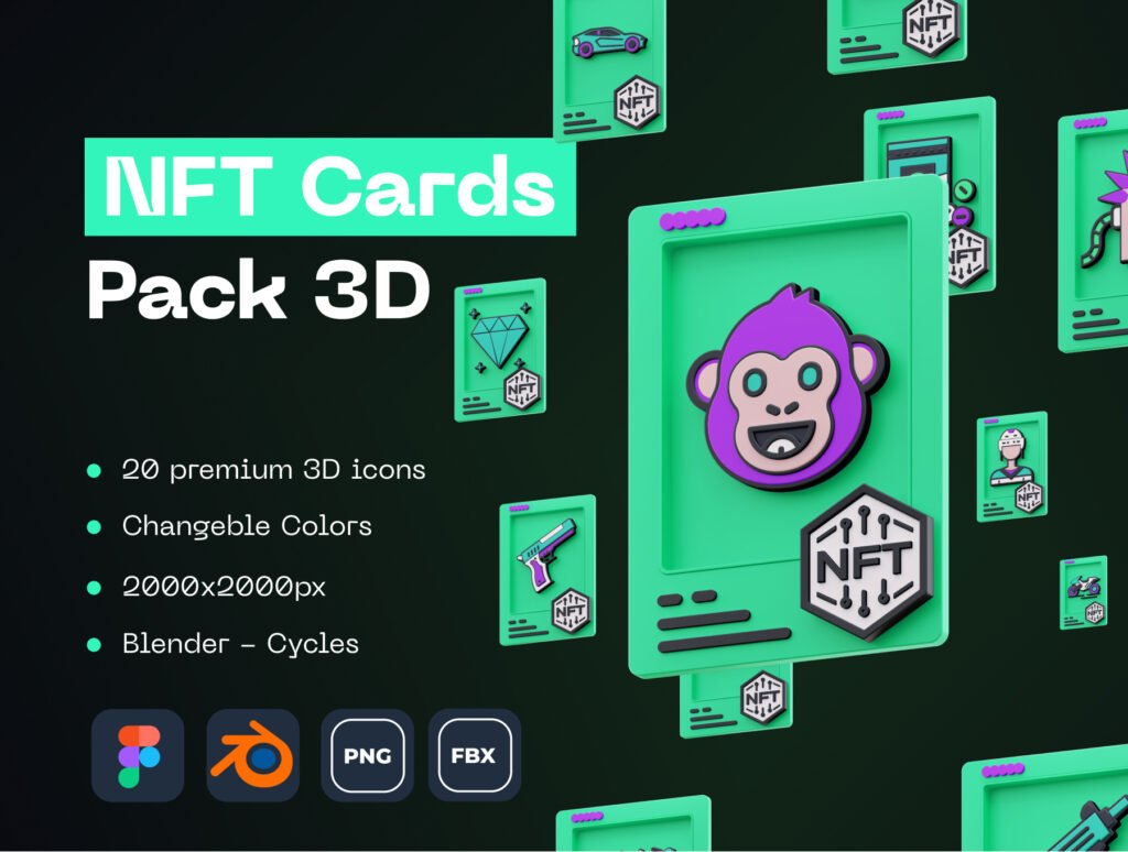NFT Cards Pack 3D