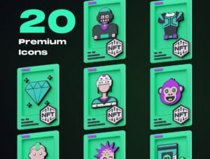 NFT Cards Pack 3D