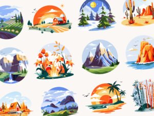 Nature Landscape Illustrations