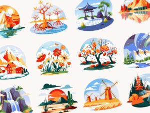Nature Landscape Illustrations