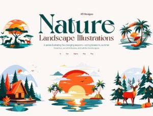 Nature Landscape Illustrations