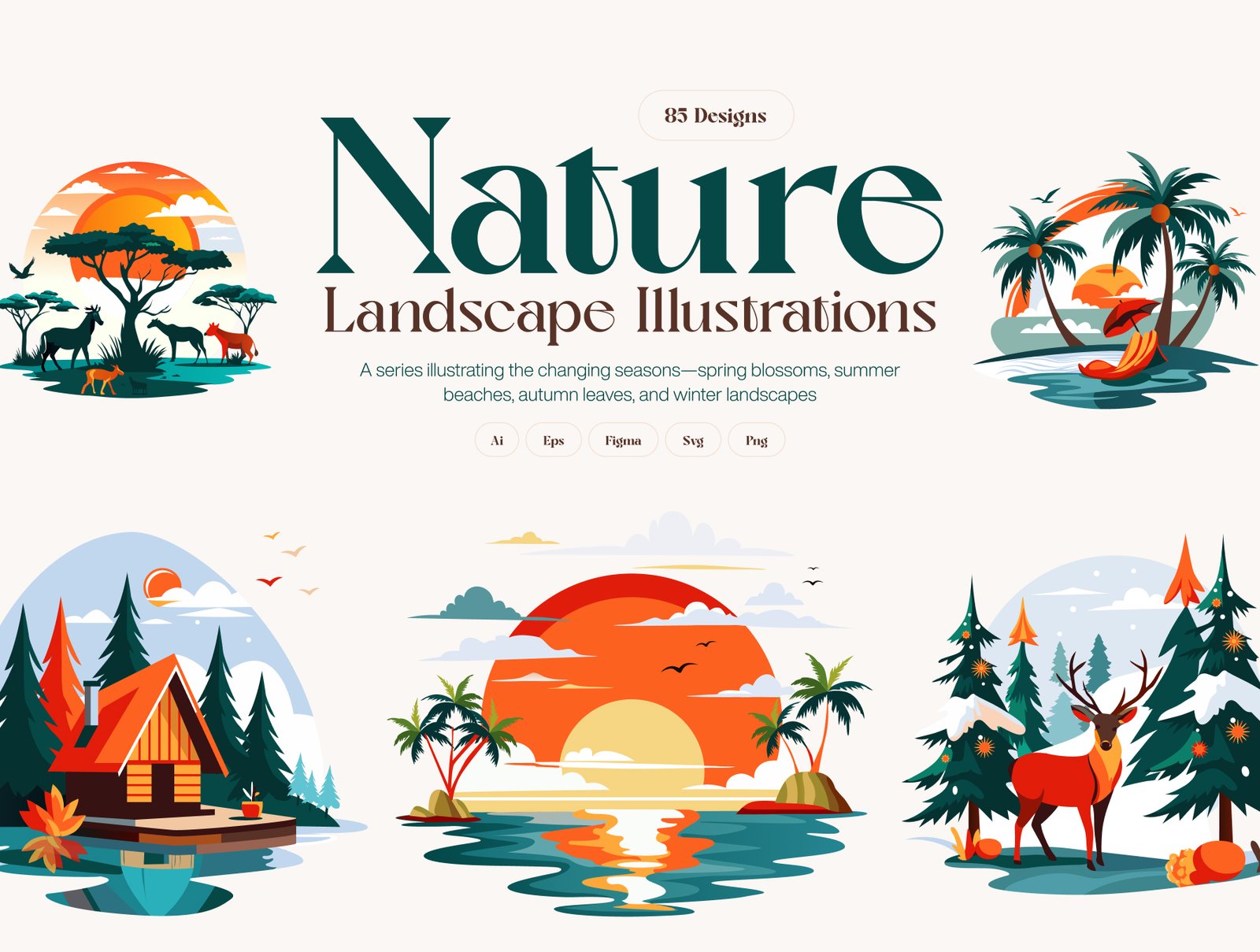 Nature Landscape Illustrationss Nature Landscape Illustrations