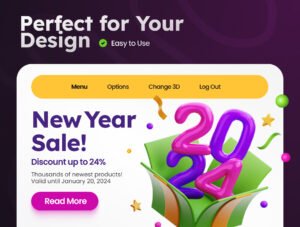 New Year 3D Illustrations