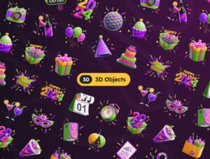 New Year 3D Illustrations
