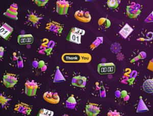 New Year 3D Illustrations
